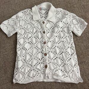 Emily Fauxchet Cardigan Free People Beach Size Small